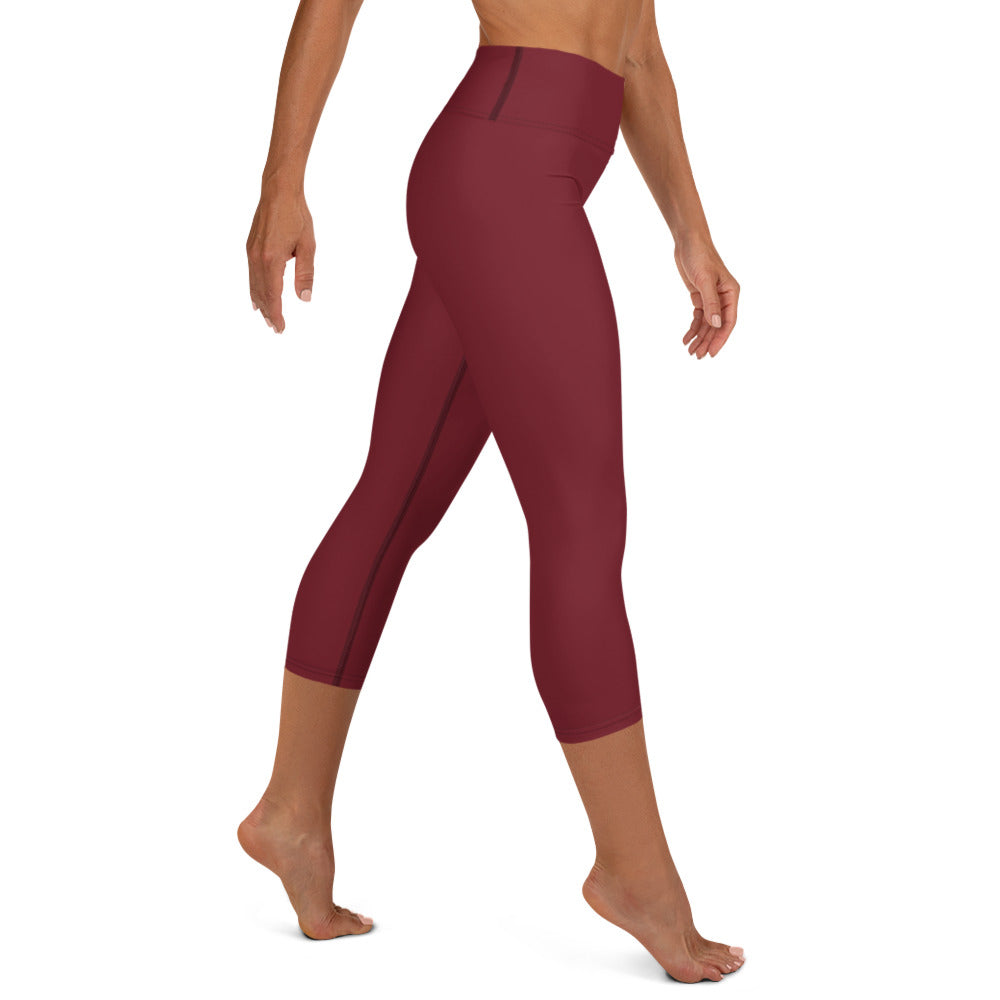 Red Capri Leggings - COCOBLACK