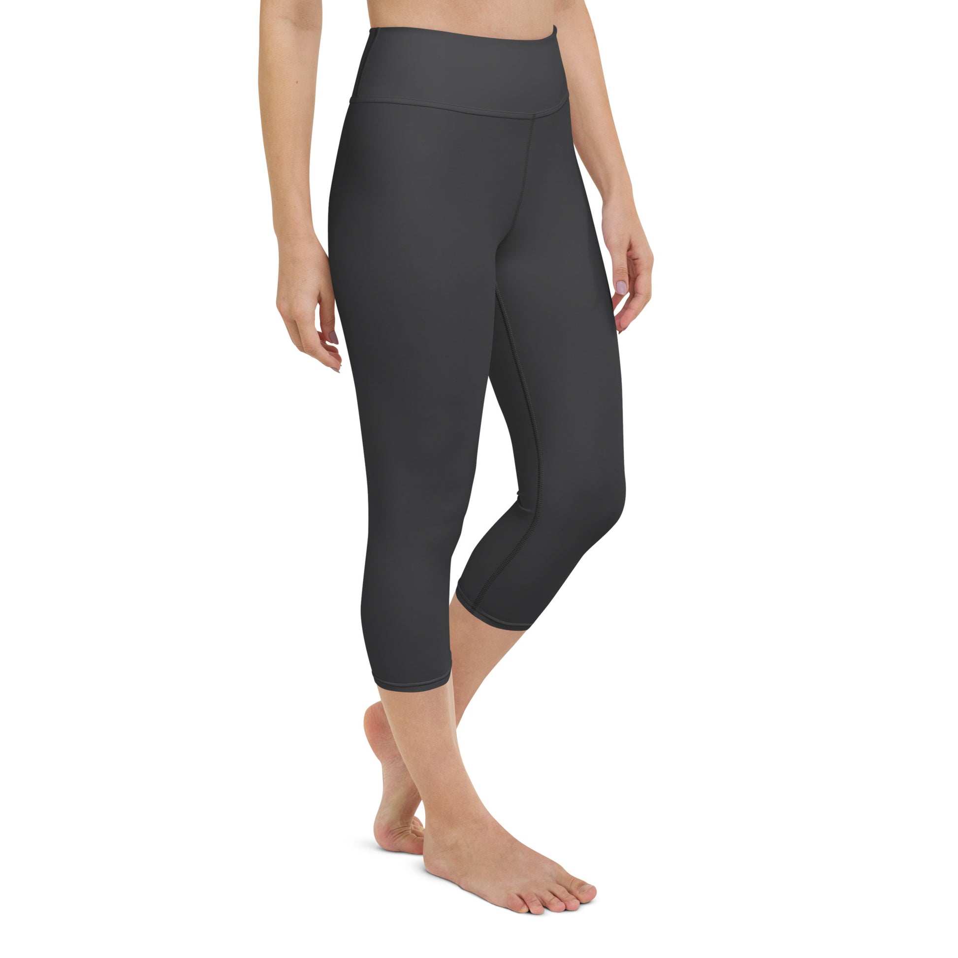 Dark Gray Capri Leggings - COCOBLACK