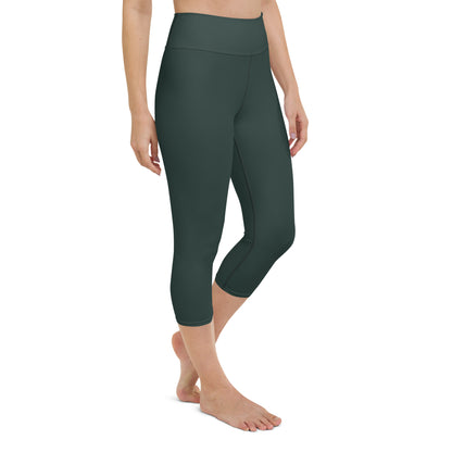 Dark Green Capri Leggings - COCOBLACK