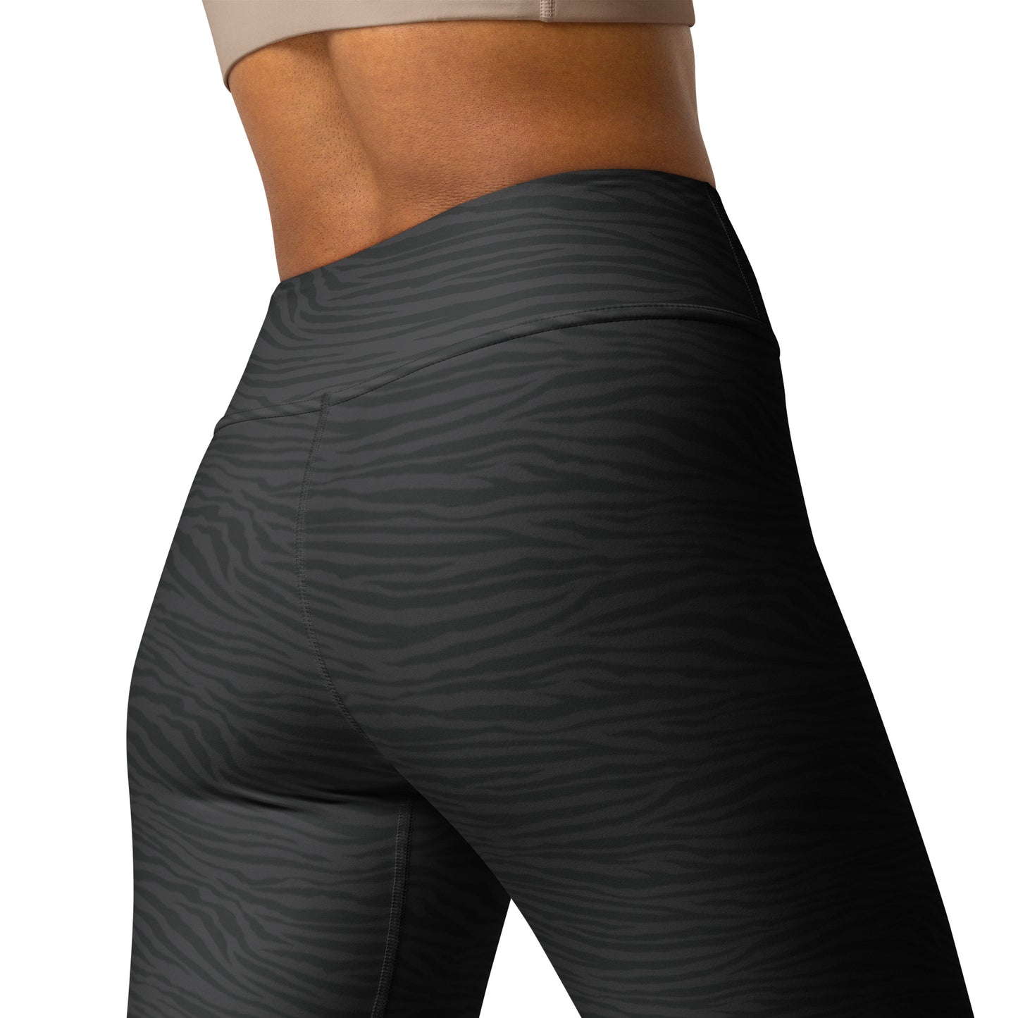 Dark Gray Tiger Leggings - COCOBLACK