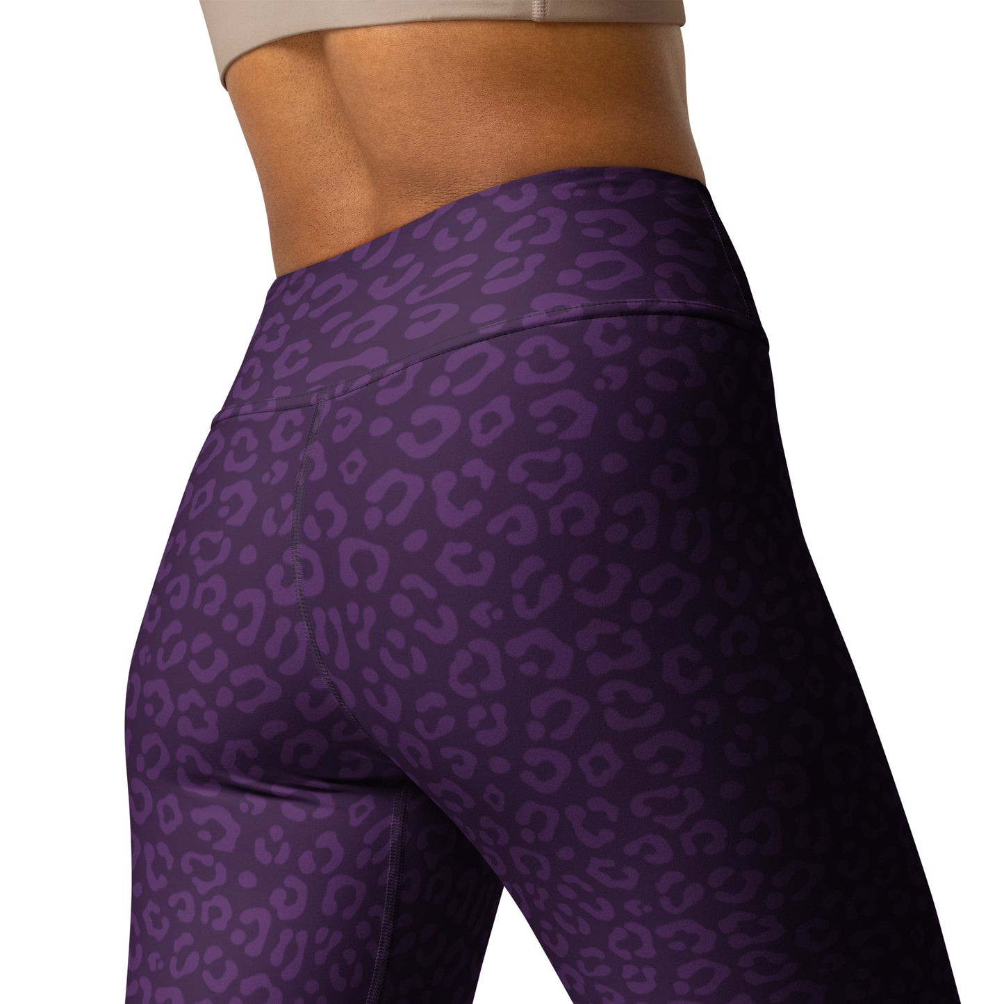 Purple Leopard Leggings - COCOBLACK