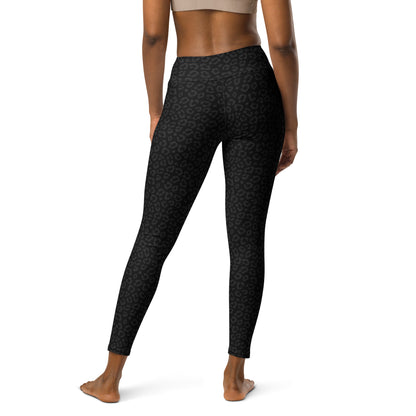 Black Leopard Yoga Pants - COCOBLACK