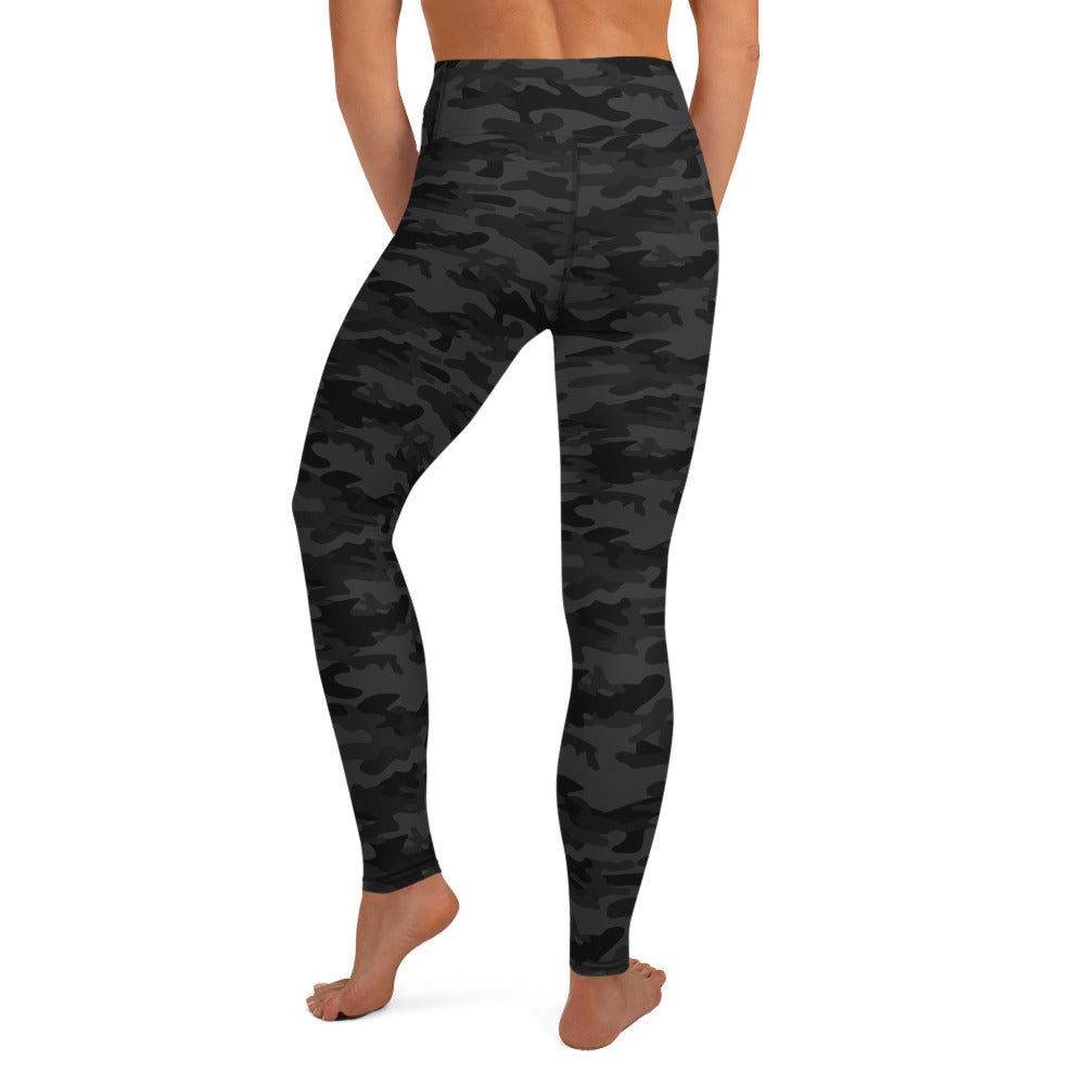 Dark Gray Camo Leggings - COCOBLACK