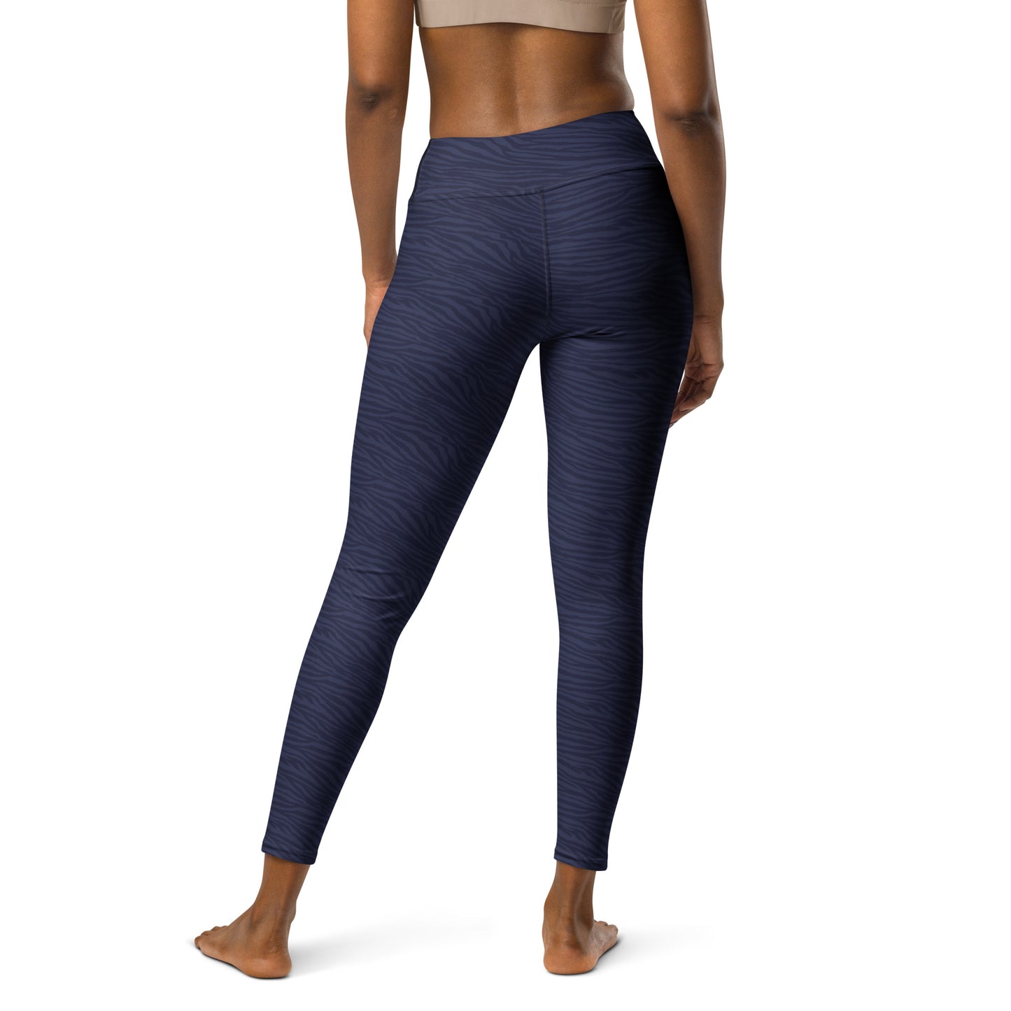 Navy Blue Tiger Leggings - COCOBLACK