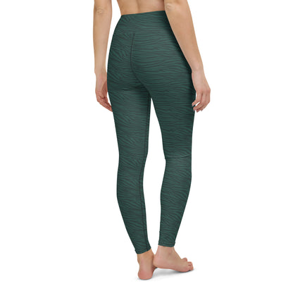 Dark Green Tiger Leggings - COCOBLACK