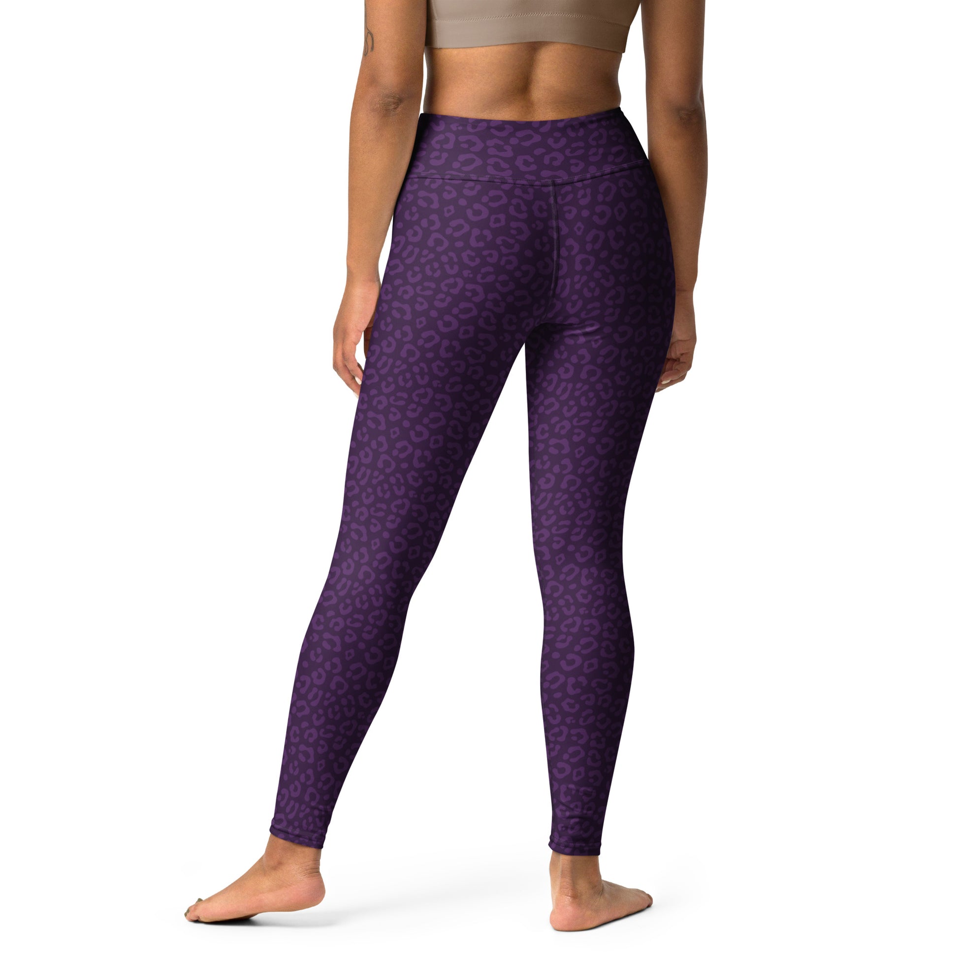 Purple Leopard Leggings - COCOBLACK