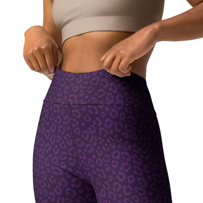 Purple Leopard Leggings - COCOBLACK