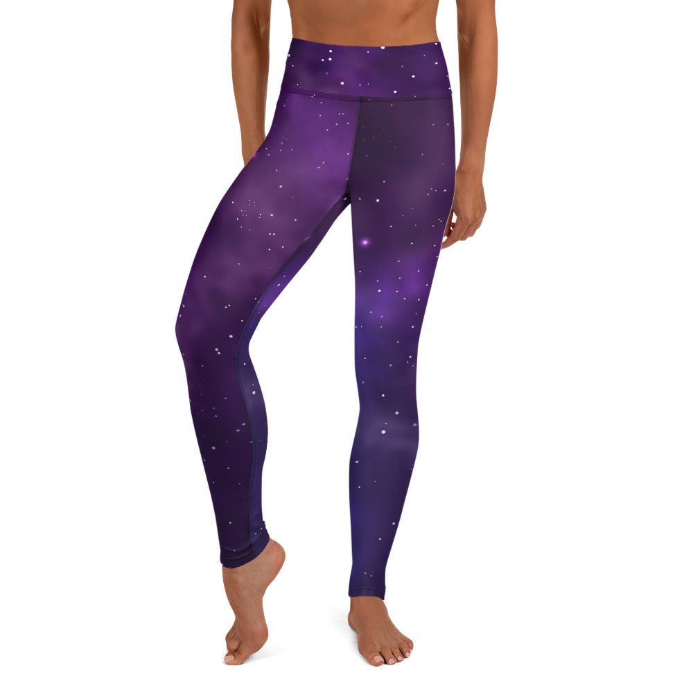 Galaxy Purple Yoga Leggings - COCOBLACK