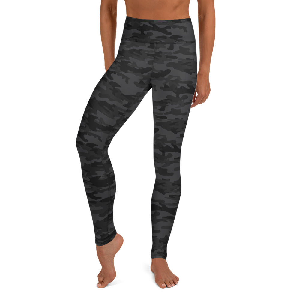 Dark Gray Camo Leggings - COCOBLACK