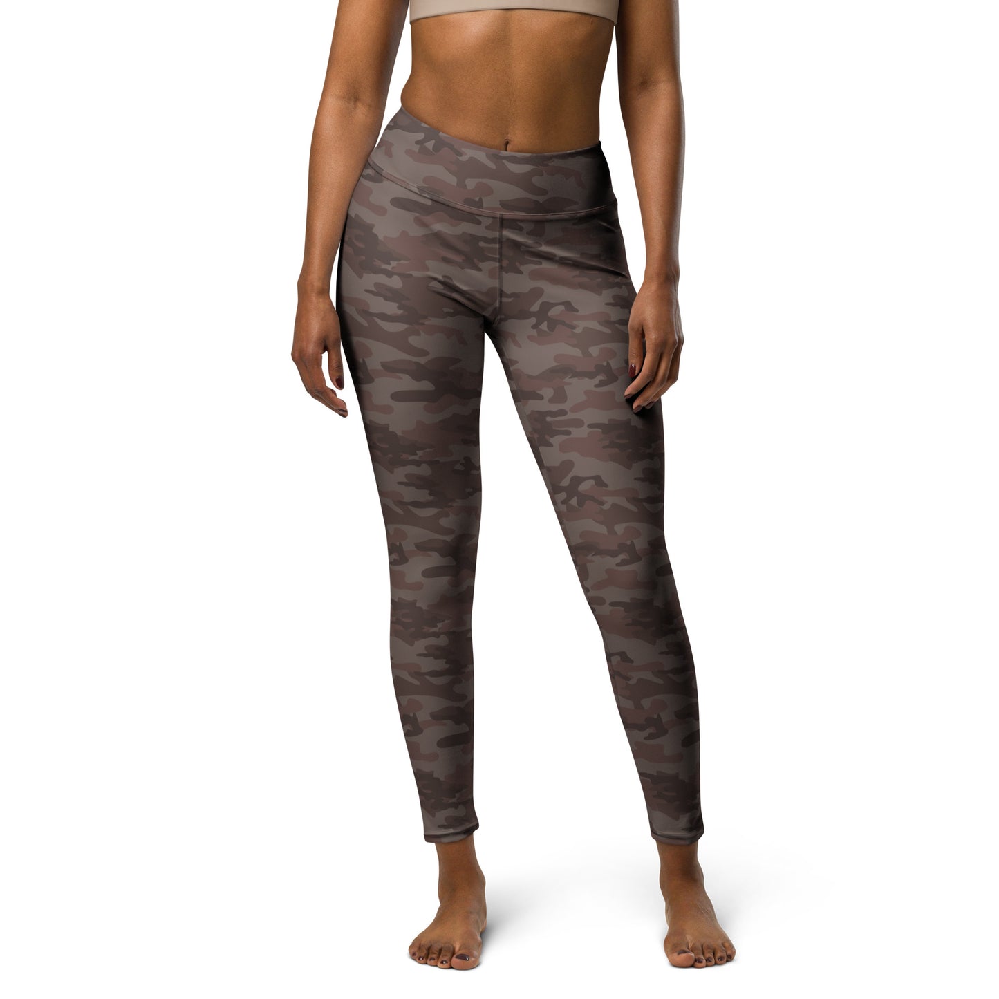 Brown Camo Yoga Pants - COCOBLACK