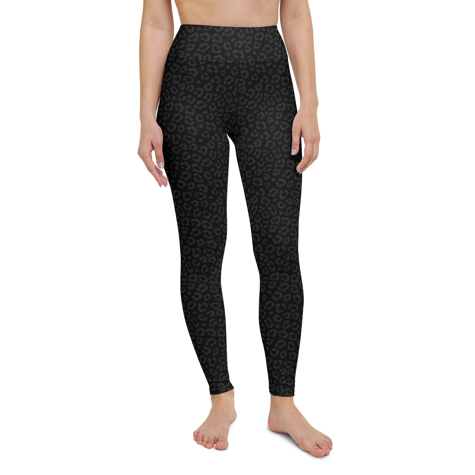 Black Leopard Leggings - COCOBLACK