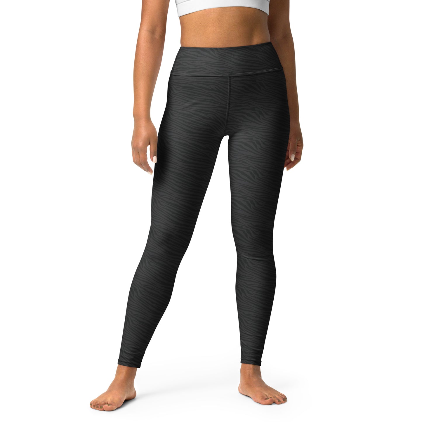 Dark Gray Tiger Leggings - COCOBLACK