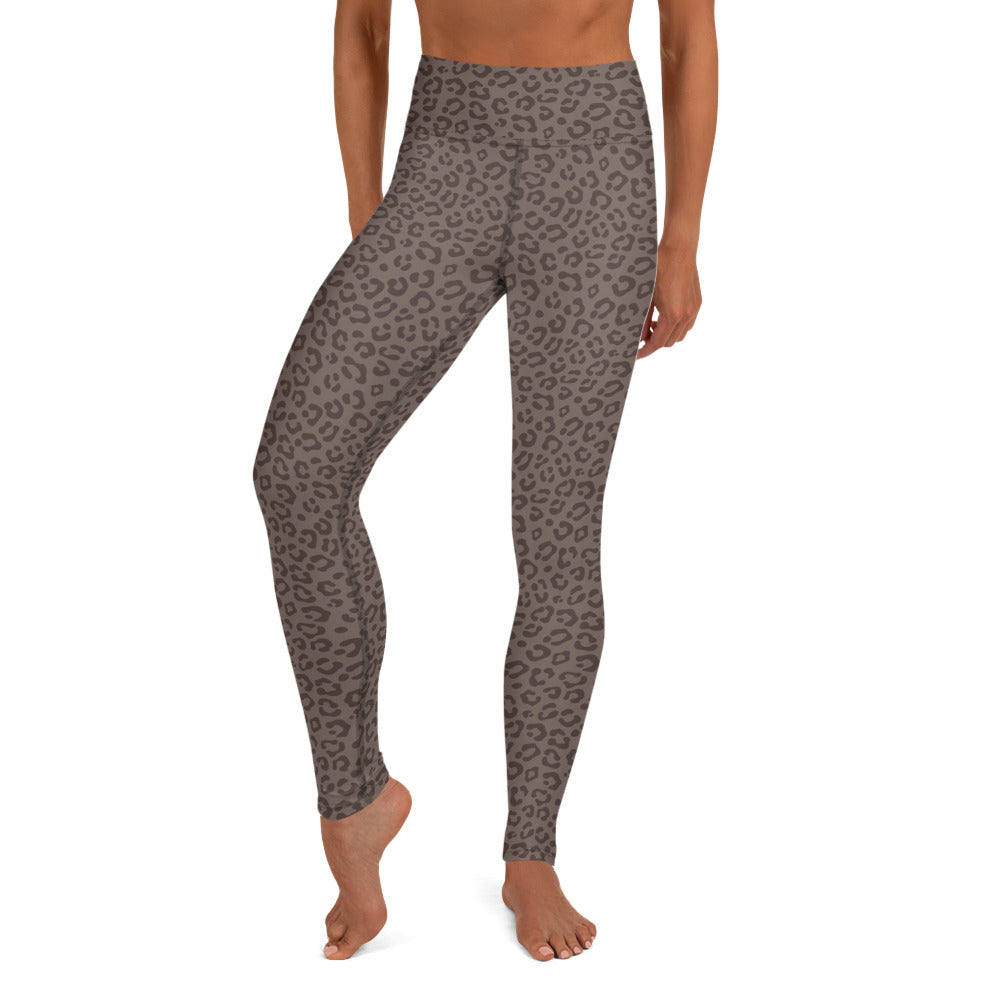 Brown Leopard Leggings - COCOBLACK