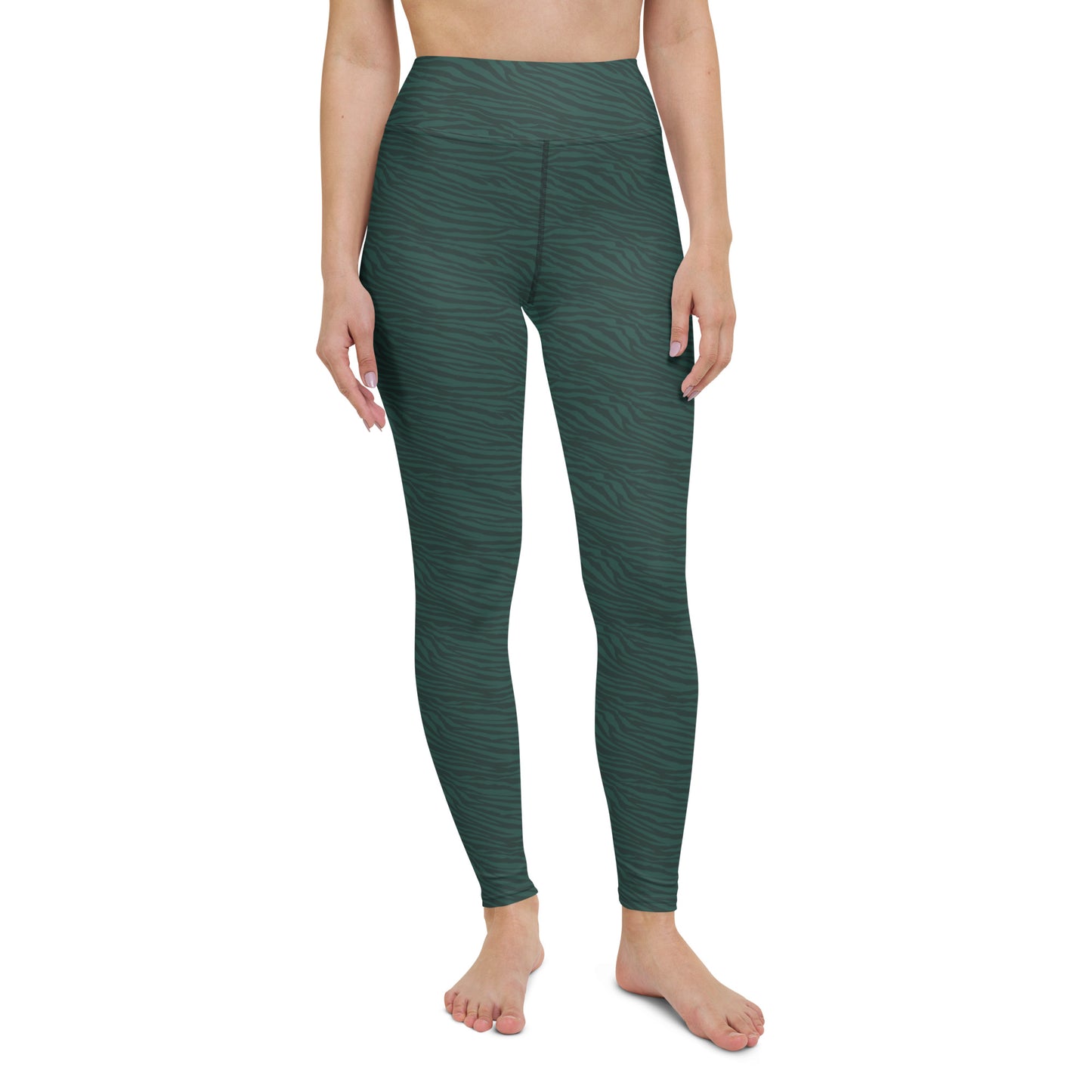 Dark Green Tiger Leggings - COCOBLACK