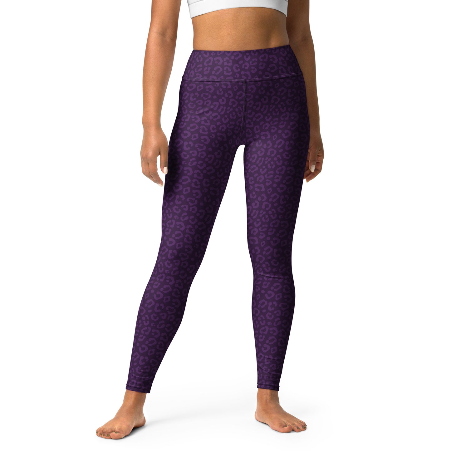 Purple Leopard Leggings - COCOBLACK