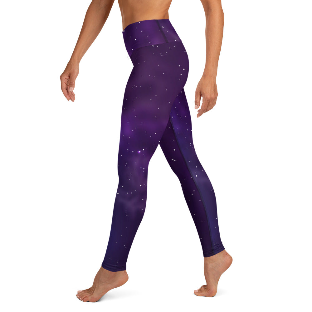 Galaxy Purple Yoga Leggings - COCOBLACK