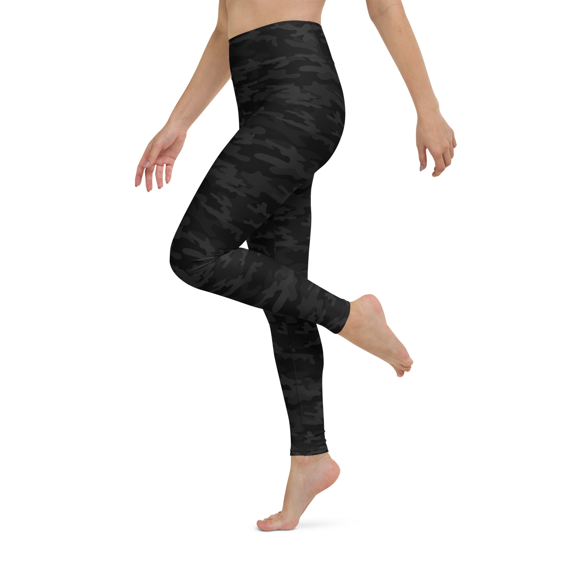 Black Camo Yoga Pants - COCOBLACK