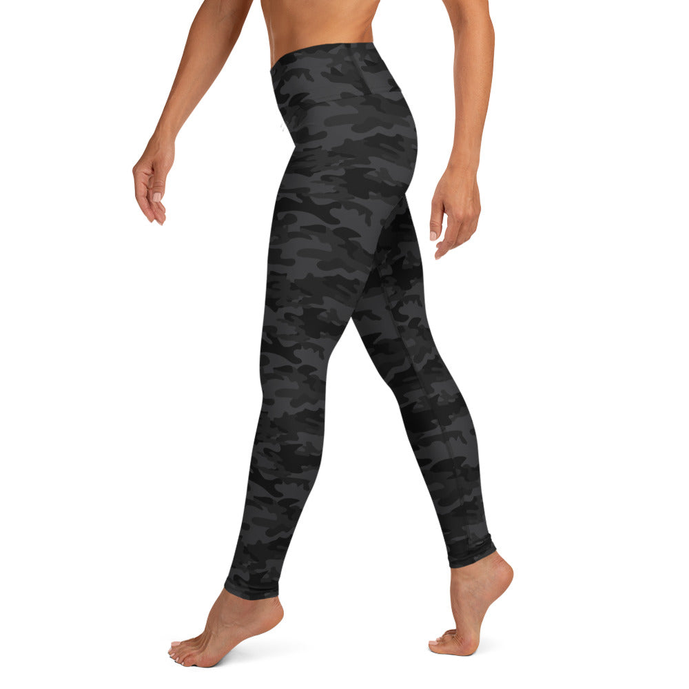 Dark Gray Camo Leggings - COCOBLACK