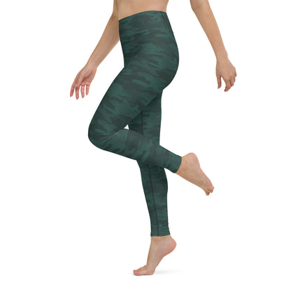 Dark Green Camo Leggings - COCOBLACK