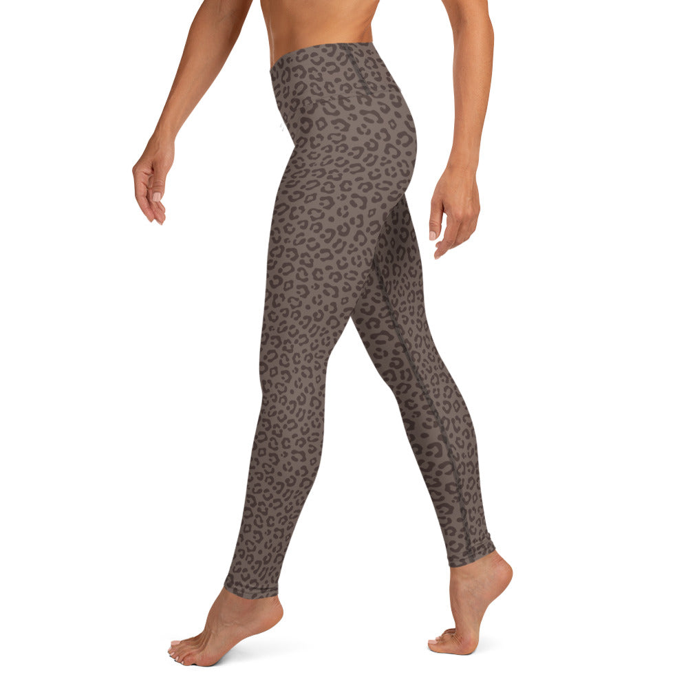 Brown Leopard Leggings - COCOBLACK