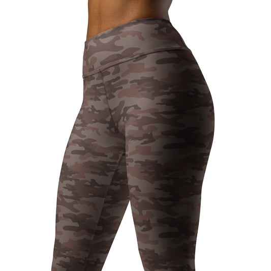 Brown Camo Yoga Pants - COCOBLACK