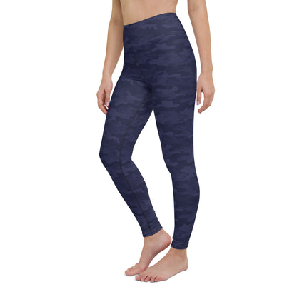 Navy Blue Camo Leggings - COCOBLACK