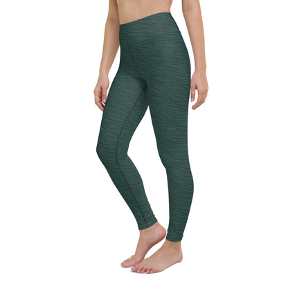 Dark Green Tiger Leggings - COCOBLACK