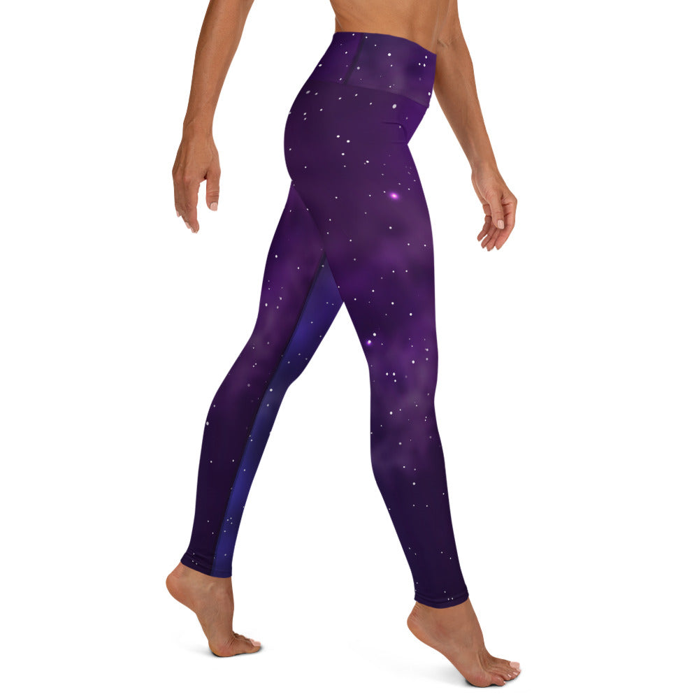 Galaxy Purple Yoga Leggings - COCOBLACK