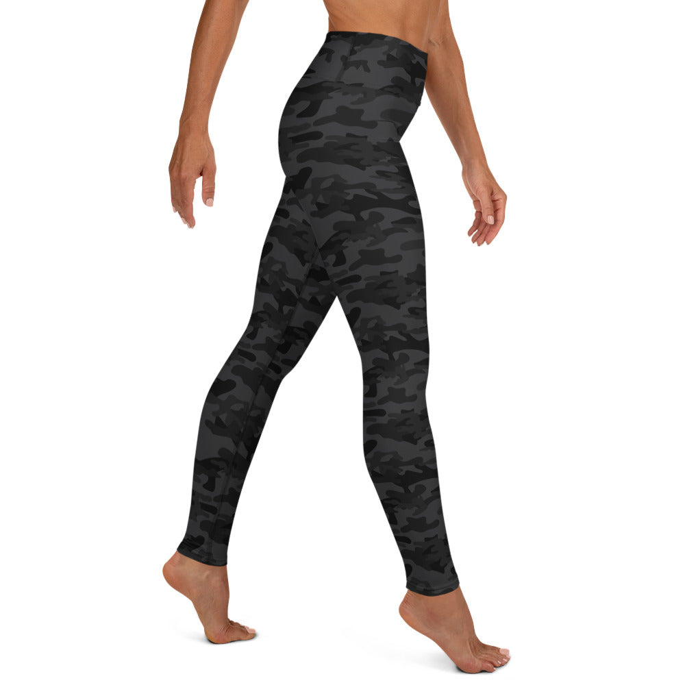 Dark Gray Camo Leggings - COCOBLACK