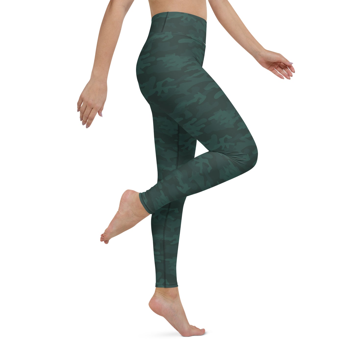 Dark Green Camo Leggings - COCOBLACK