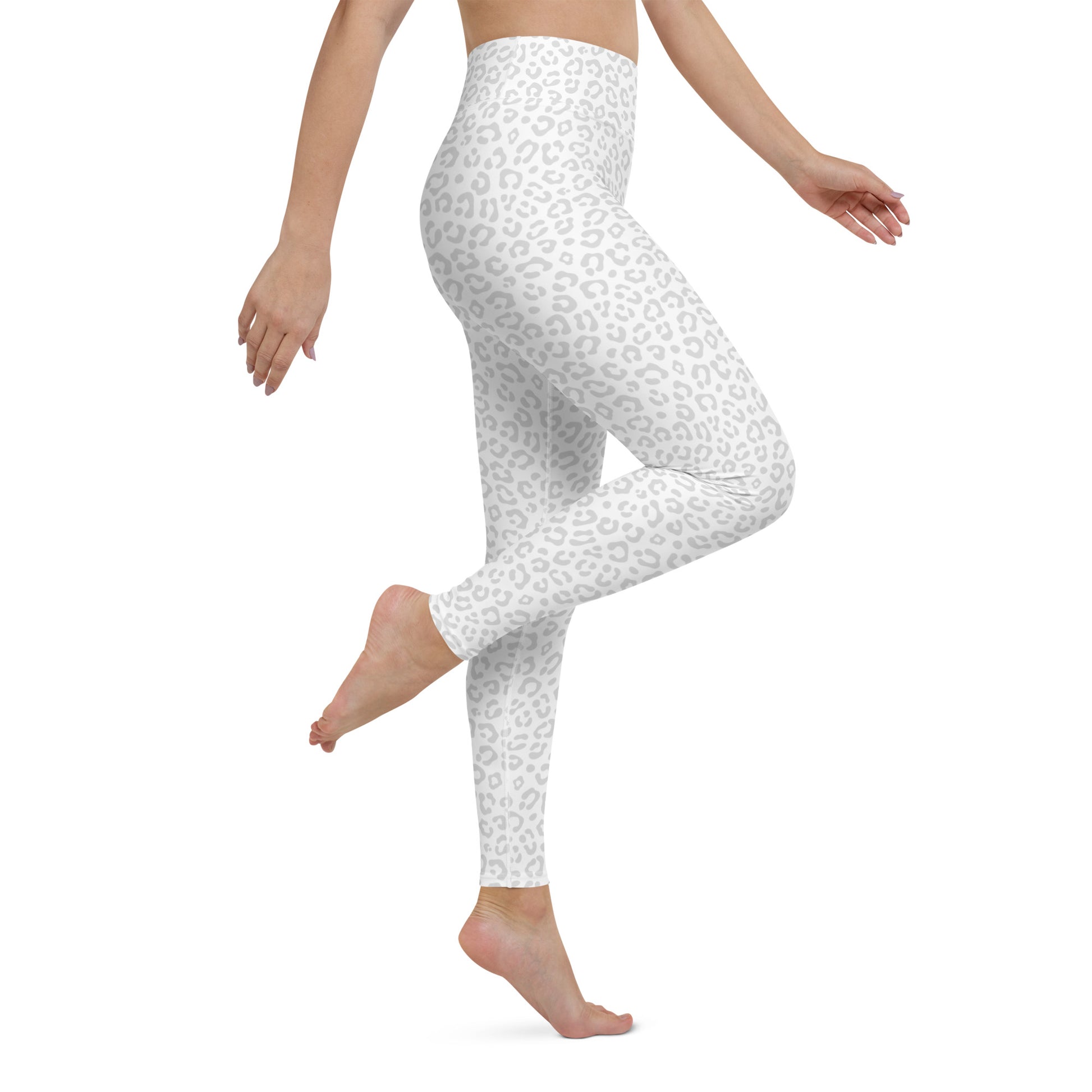 White Leopard Leggings - COCOBLACK