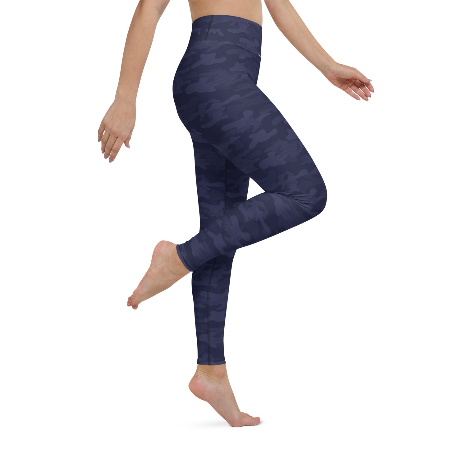 Navy Blue Camo Leggings - COCOBLACK