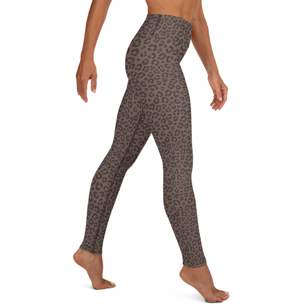 Brown Leopard Leggings - COCOBLACK