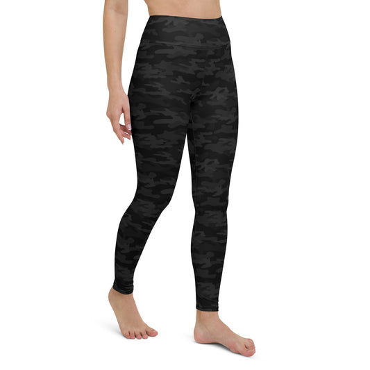 Black Camo Yoga Pants - COCOBLACK