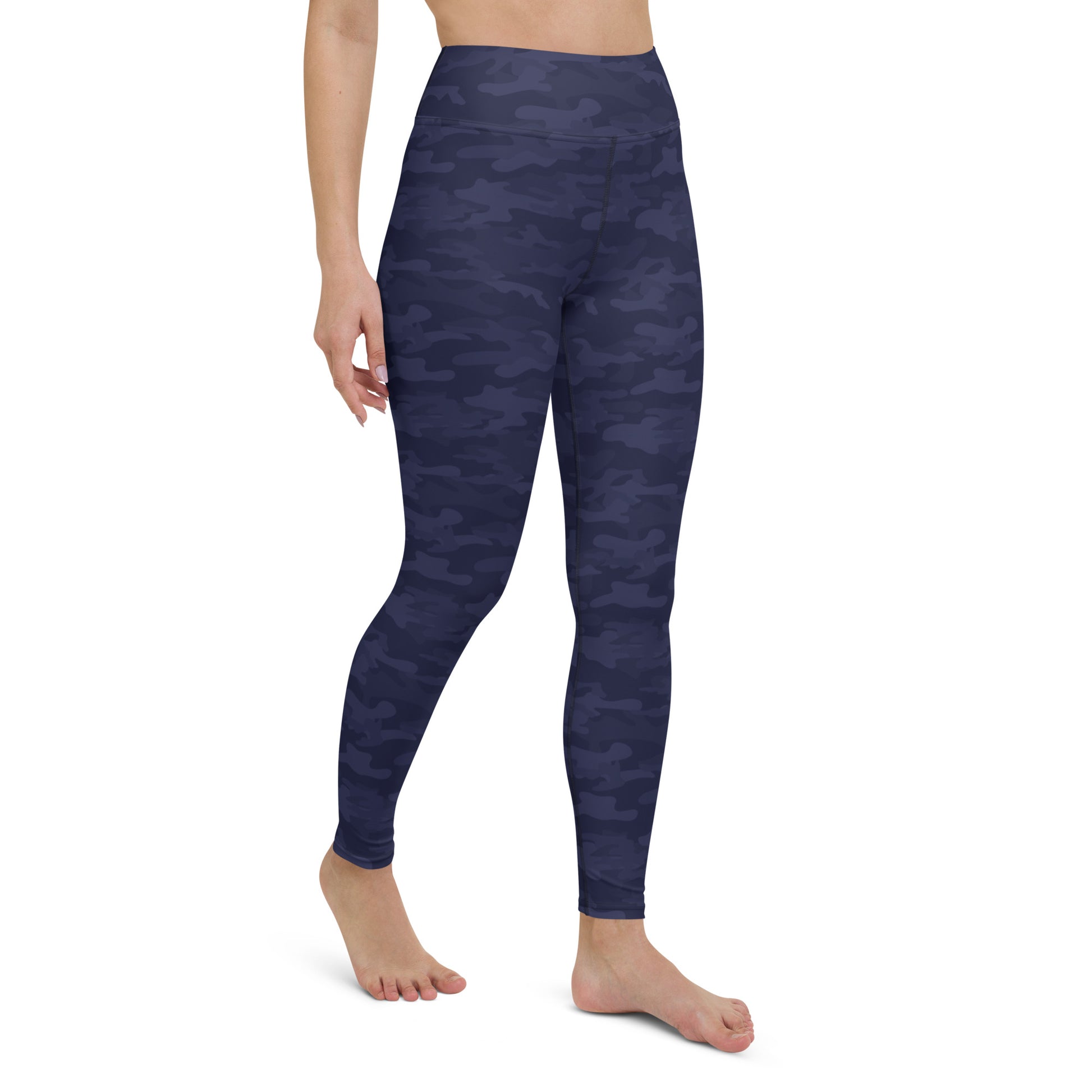 Navy Blue Camo Leggings - COCOBLACK