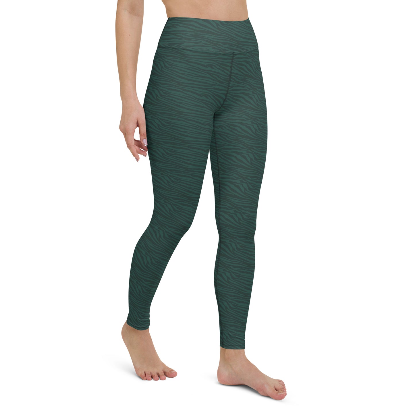 Dark Green Tiger Leggings - COCOBLACK