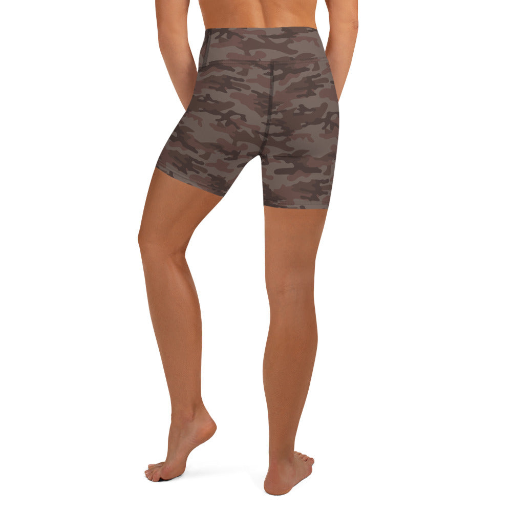 Brown Camo Biker Shorts - COCOBLACK