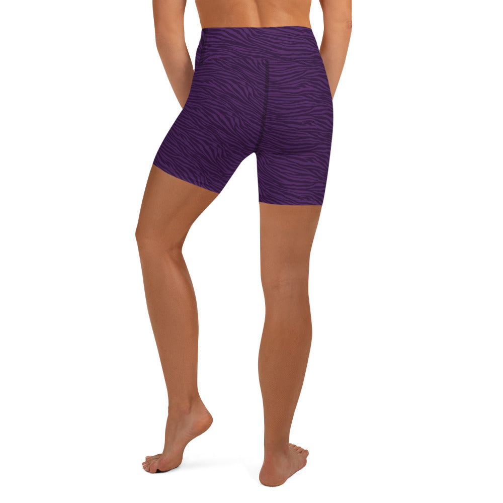 Purple Tiger Biker Shorts - COCOBLACK