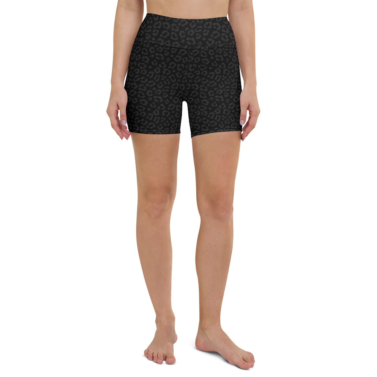 Black Leopard Biker Shorts - COCOBLACK