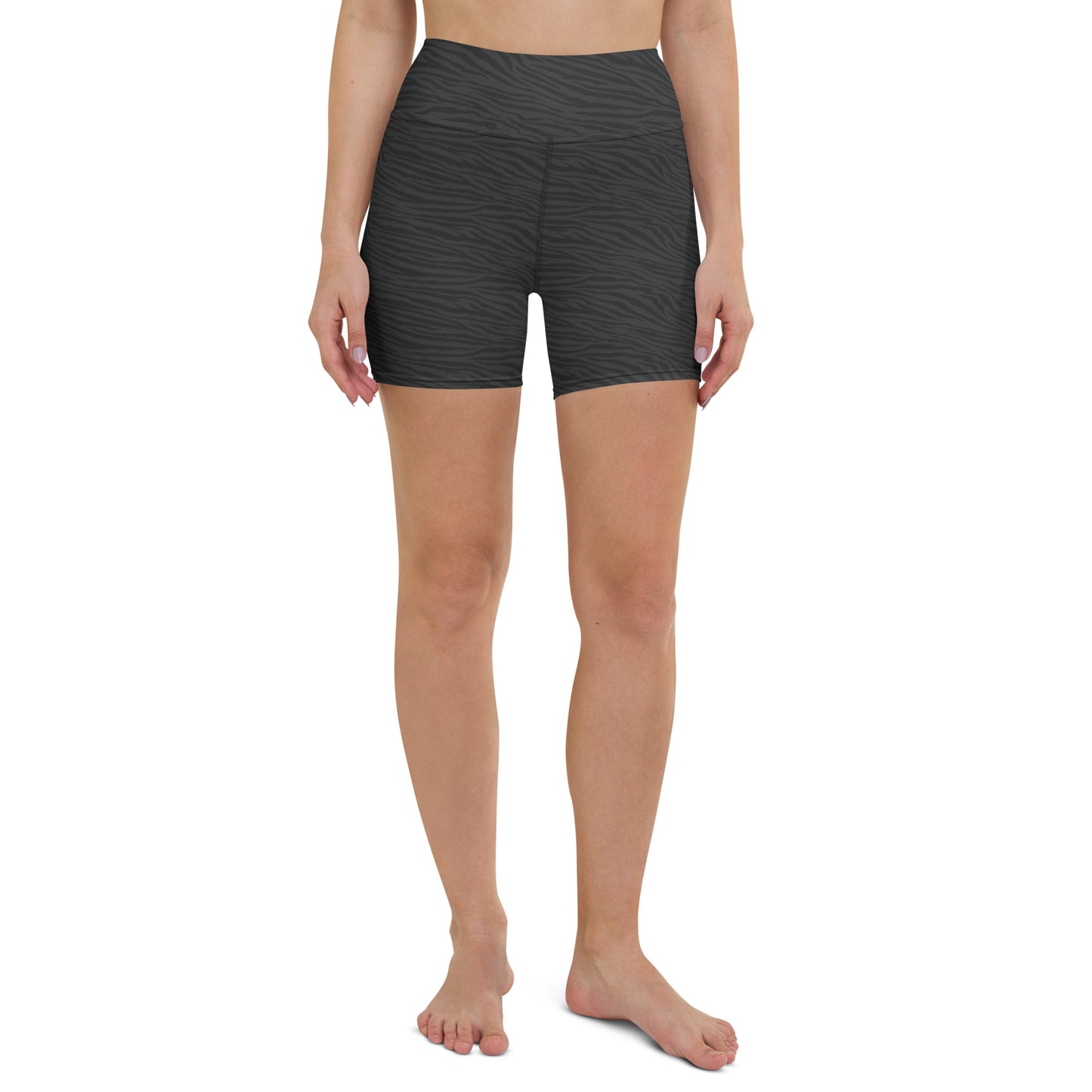 Dark Gray Tiger Biker Shorts - COCOBLACK