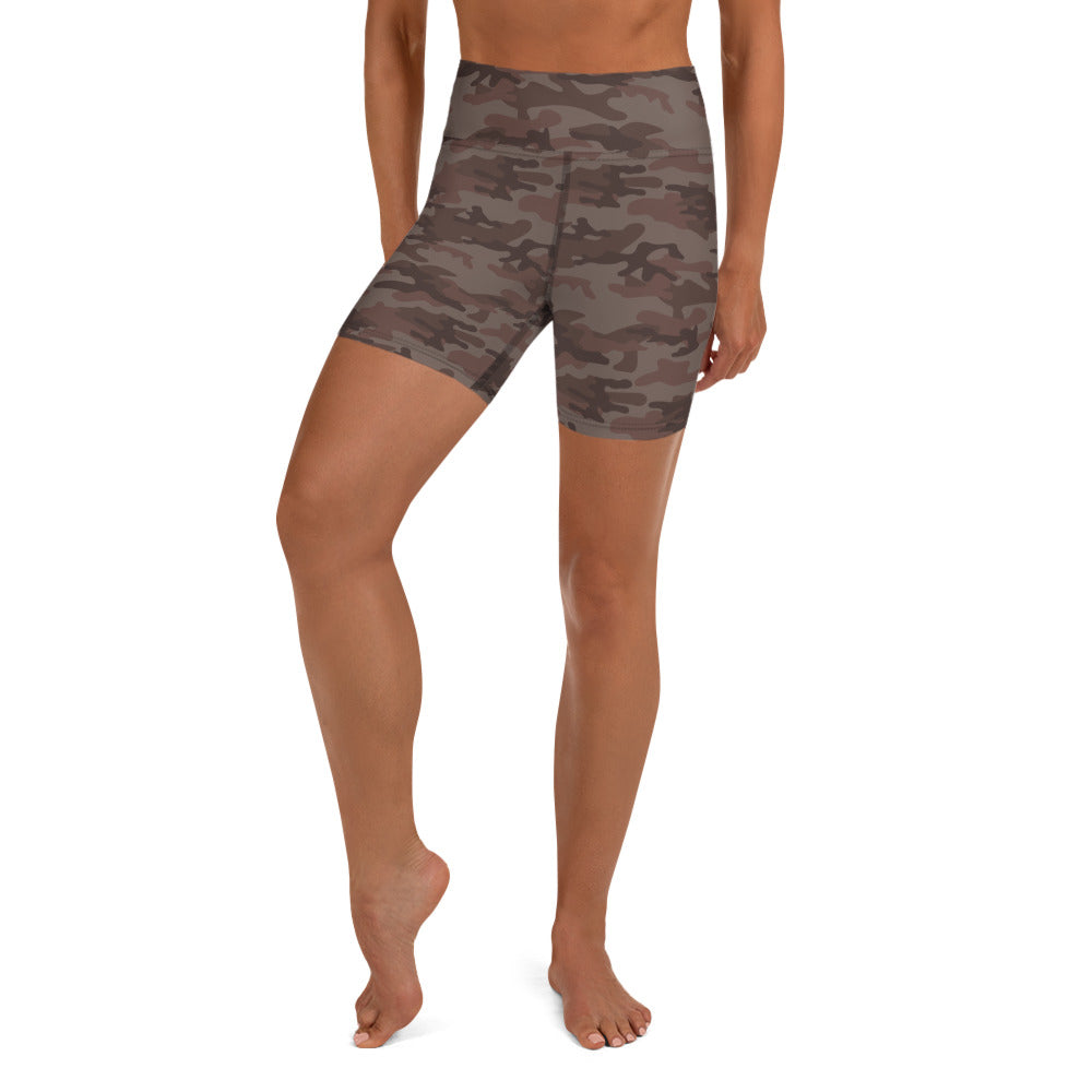 Brown Camo Biker Shorts - COCOBLACK