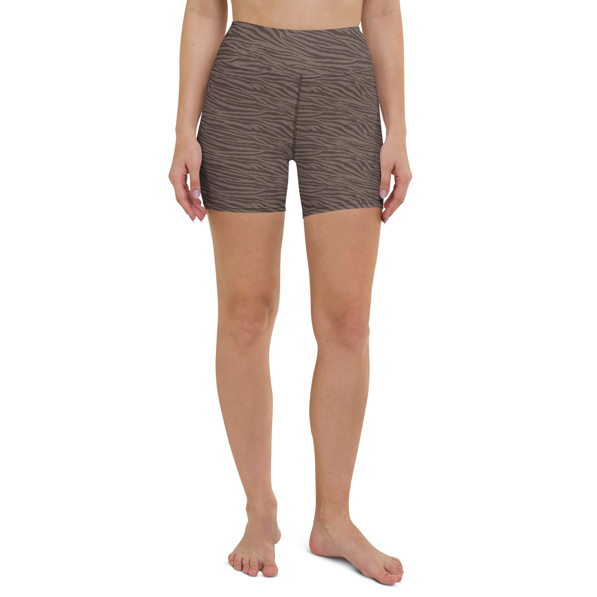 Brown Tiger Biker Shorts - COCOBLACK