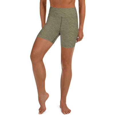 Olive Tiger Biker Shorts - COCOBLACK