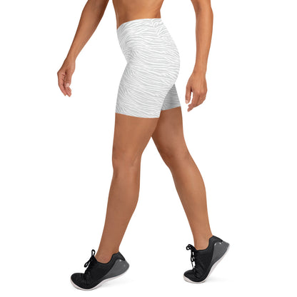 White Tiger Biker Shorts - COCOBLACK