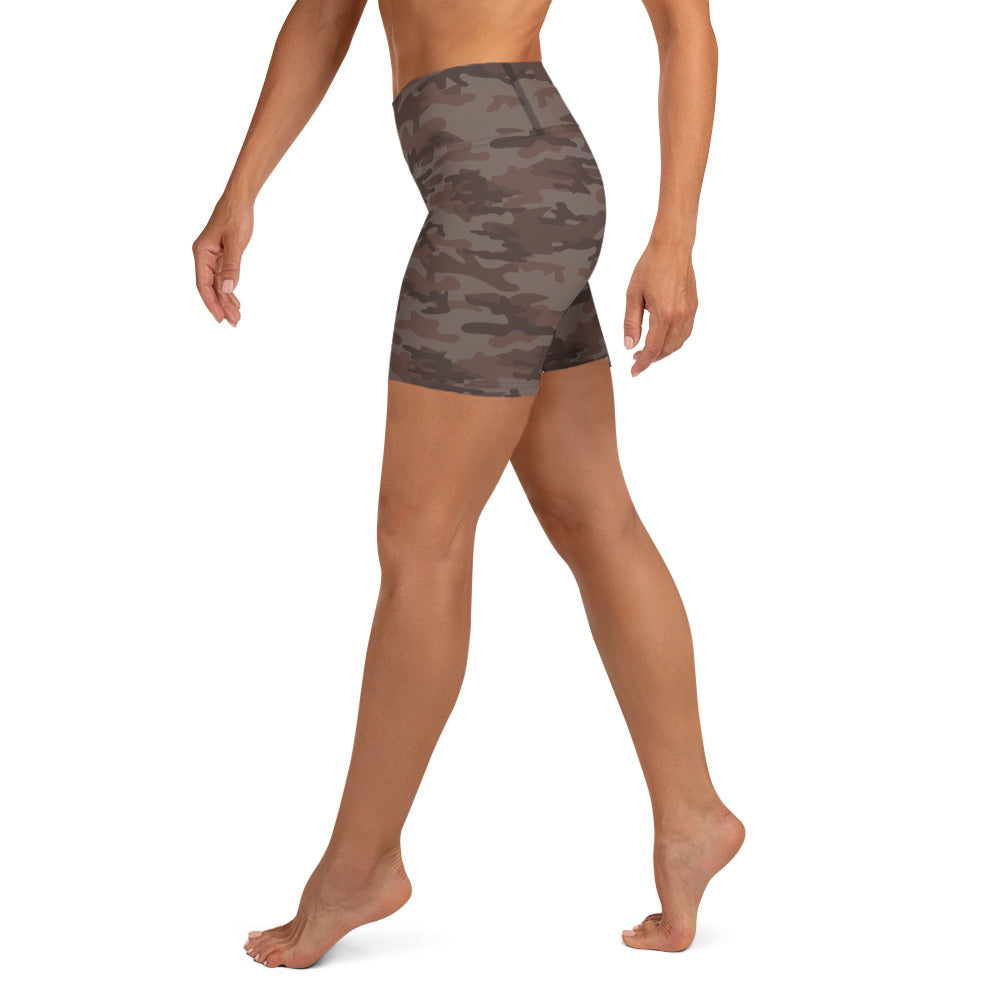 Brown Camo Biker Shorts - COCOBLACK