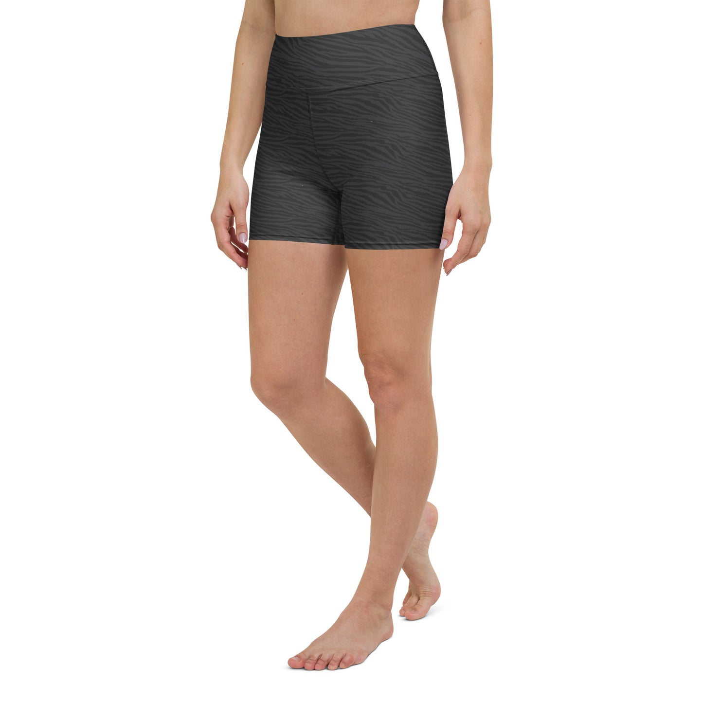 Dark Gray Tiger Biker Shorts - COCOBLACK