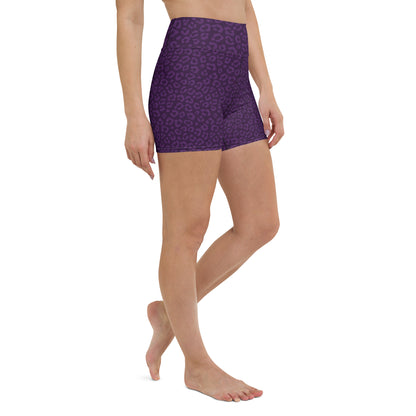 Purple Leopard Biker Shorts - COCOBLACK